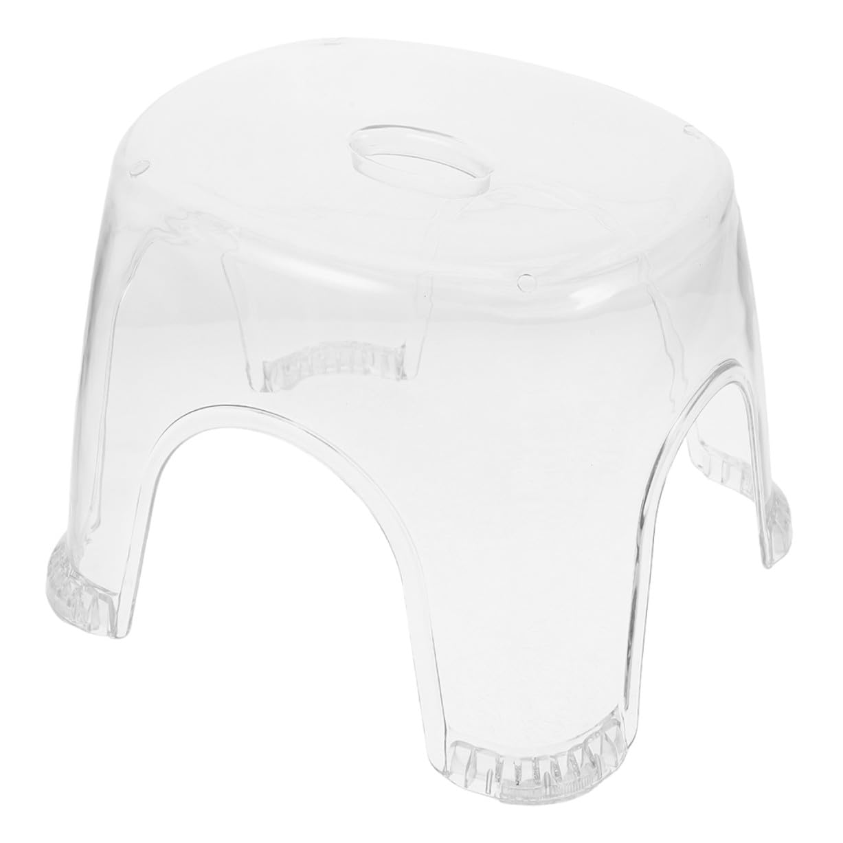Tabouret de douche transparent antidérapant en cristal pour la salle de bain