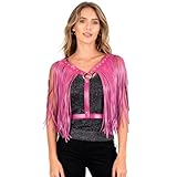 renvena Punk Tassel Cape PU Leather Harness Belts Fashion Rave Body Chest Harness Club Partywear Rose Pink One Size