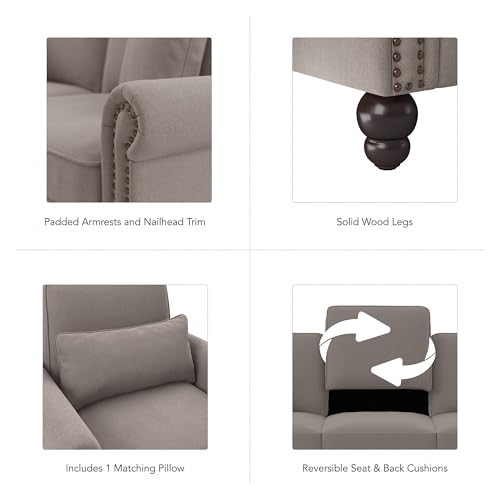 Sillón con brazos peluche beige miniatura 4