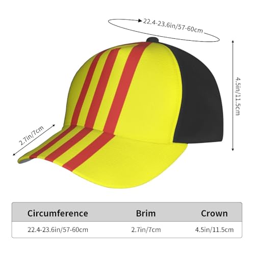 Gorra de béisbol bandera Vietnam del Sur ajustable negra miniatura 5