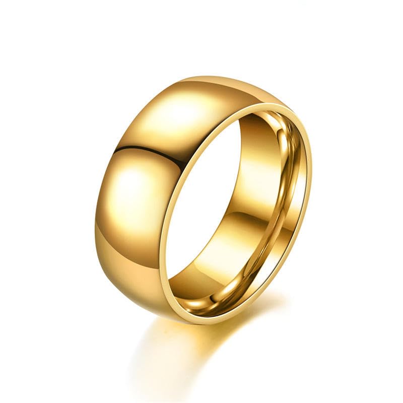 Image of 18K Gold Plated Tungsten Men's Classic Band Ring for Mens | Everyday Wear Rings for Mens