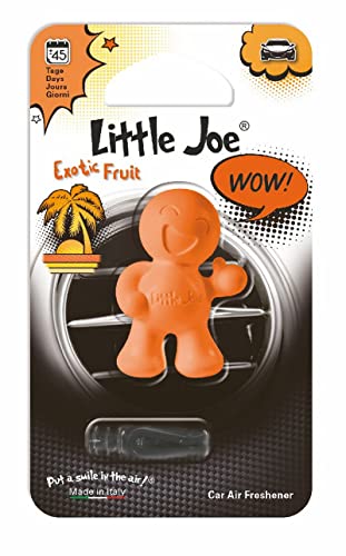 Little Joe - Deodorante per auto, da applicare a qualsiasi griglia di ventilazione, +/- 45 giorni di freschezza in auto (frutta esotica/arancione)