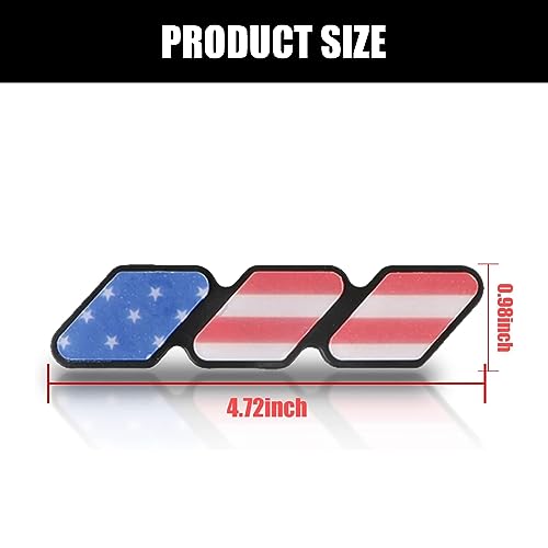 Image of Ajxn 1 PC Car Thickened ABS Grille Three-Color Marking, 4.72 inch x 0.98 inch Screw Fixed Slotted Grid Badge, Personalized Creative Decoration Accessories, Suitable for Tacoma 4Runner (Gray)