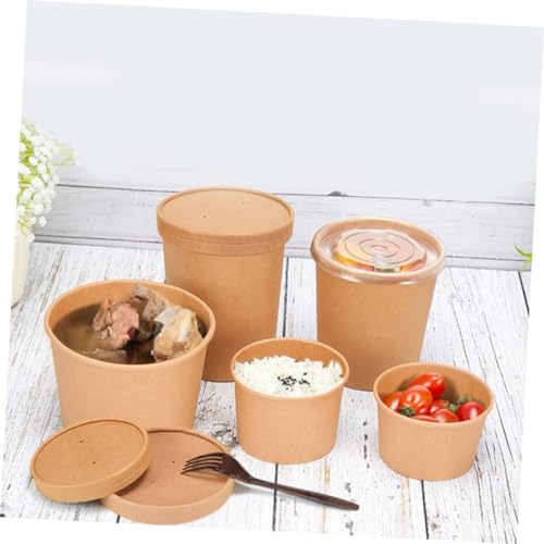 Gobelets à soupe jetables sans fuite Healeved 350 ml pour transporter vos repas chauds - 7