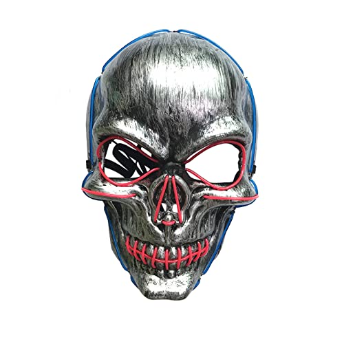 AWSOO Maske Halloween-Maske LED-Maske Dress Up Cosplay Horror-Maske Männer Frauen Masken die Purge-Maske Cover