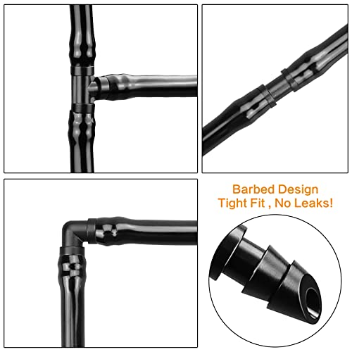 Drip-Irrigation-Fittings-Kit125-Pieces-Drip-Irrigation-Parts-for-14-Drip-Irrigation-Tubing-14-Inch-Barbed-Connectors-for-Garden-Drip-System-70-Couplings-30-Tees-15-Elbows-10-End-Cap