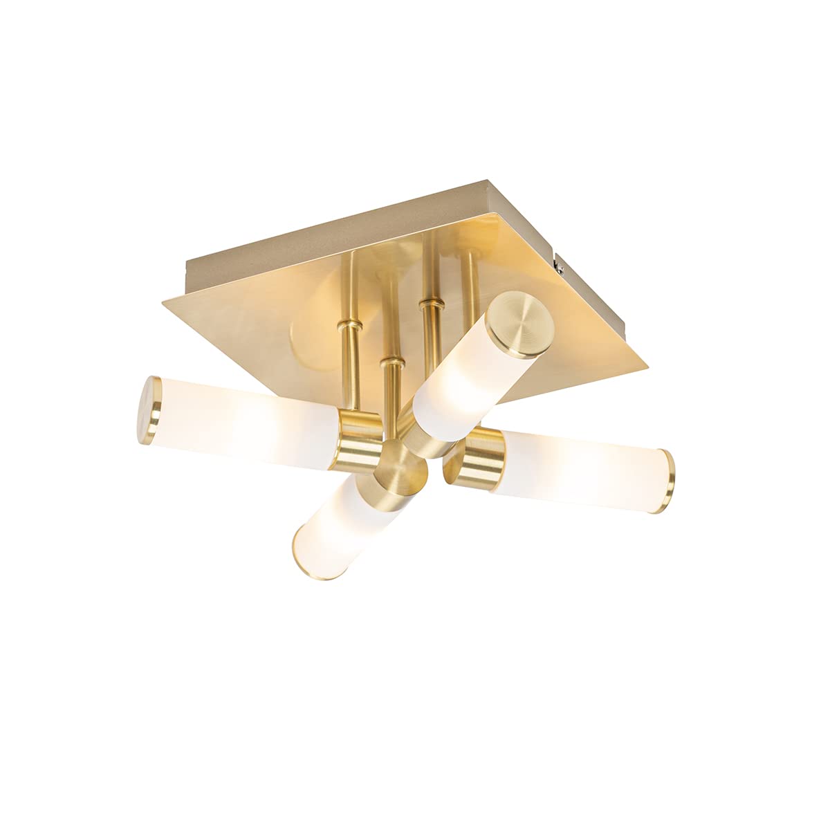 Qazqa bath - Lampada da soffitto Moderno - 4 luce - L 23 cm - Oro/Ottone - Moderno - Bagno