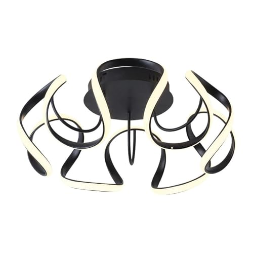 Lampes suspendues LED design créatif noir - Plafonnier moderne pour salon et chambre
