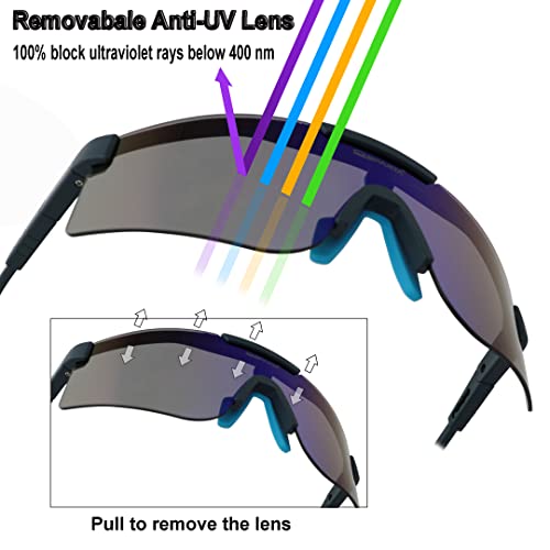 OUTDOORSPARTA Polarized Sports Sunglasses with 3 Interchangeable Lenses - Image 3