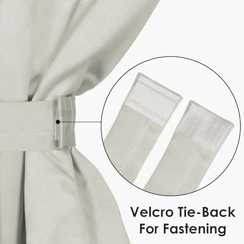 Image of Story@Home 100% True Blackout Long Door Curtain 9 Feet Long Set of 1 | Solid Design |Room Darkening Curtain | Thermal Insulated Curtains for Living Room, Bedroom | 116 X 275 Cm, Pastel Ivory