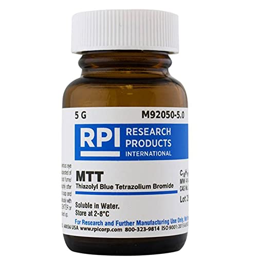 Research Products International MTT [Thiazolyl Blue Tetrazolium Bromide], 5 Grams - RPI