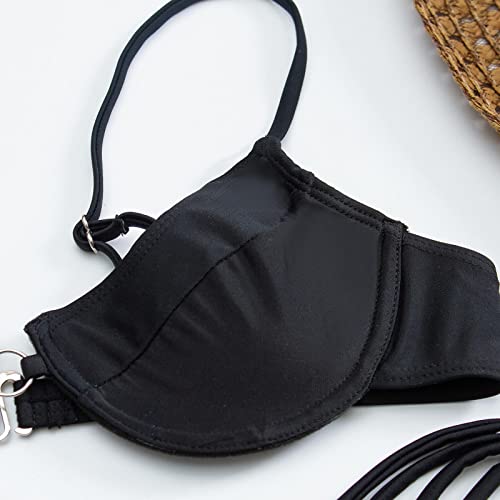 Bikinis For Women Swimsuits Tankini Color Sexy Bikini Temperament Split Beach Women's Thin Swimsuit Swimwears Black #TOP6