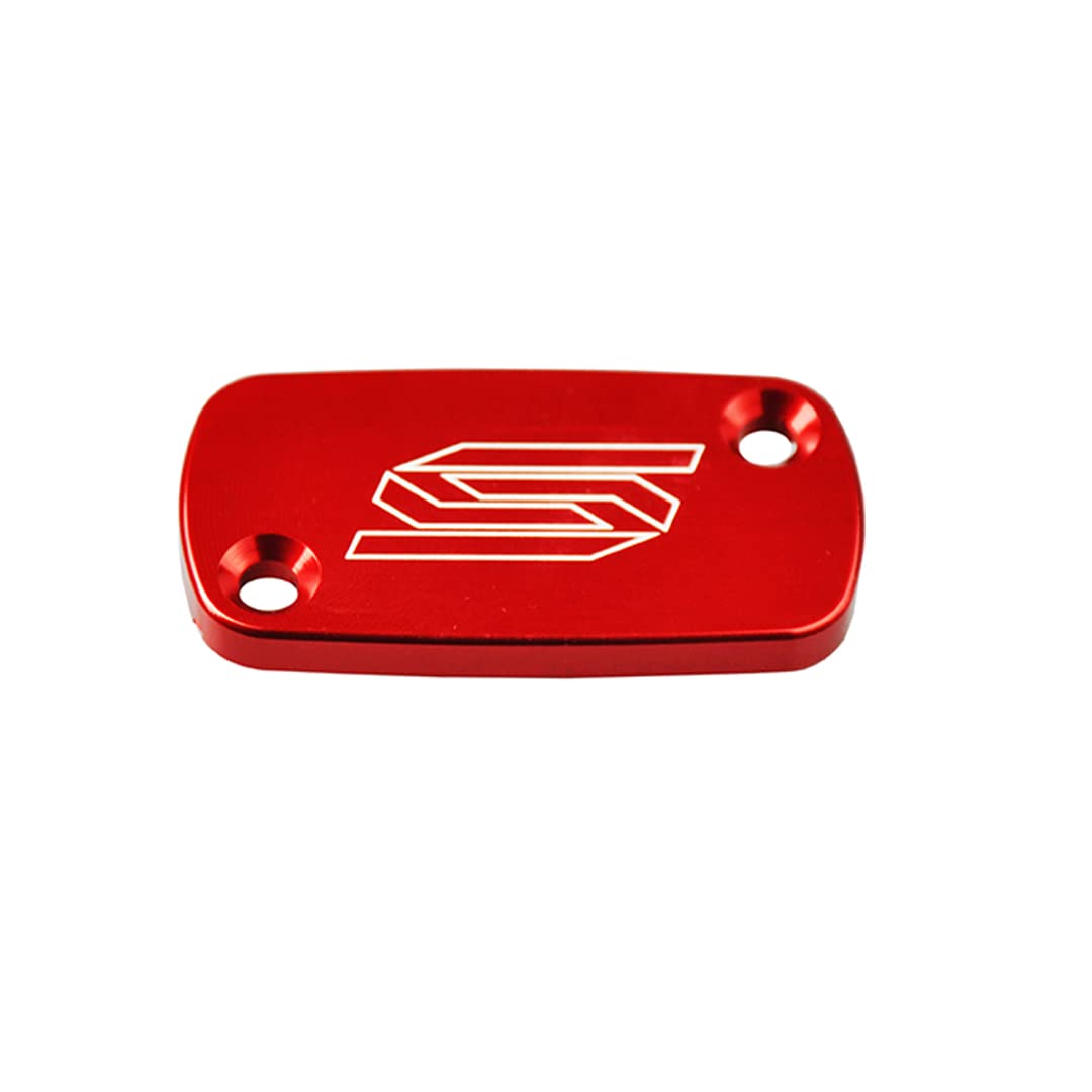 SCAR Coperchio Vaschetta Olio Freno Anteriore Compatibile con HONDA CR CR-F CRF 125 150 250 450 MONKEY125 450RL 96-26 - Rosso