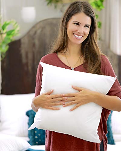 Foamily Premium Hypoallergenic Stuffer Pillow Insert Sham Square Form Polyester, 18