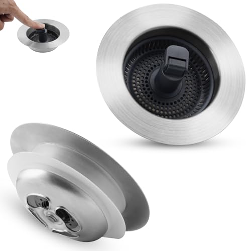 Colador universal para fregadero con tapón 3 en 1