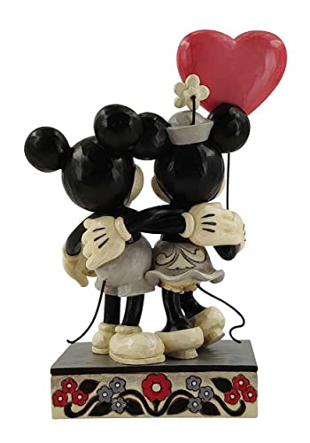 Enesco Disney Traditions Mickey and Minnie Heart Figurine