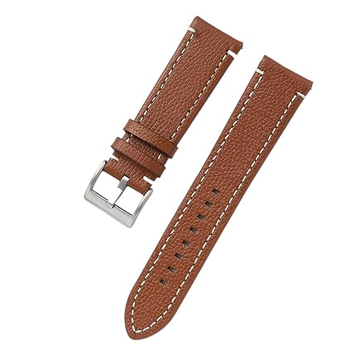 Bracelet de montre cuir double face 22 mm marron clair cadeau homme femme