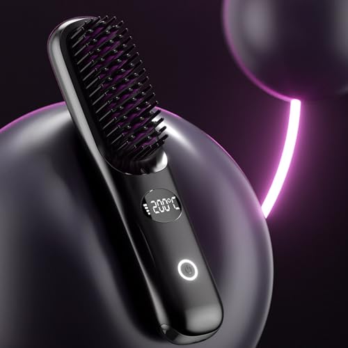 Cepillo Alisador de Pelo Recargable USB Sin Cable miniatura 3