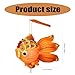 Festival Chinese Handheld Fish Shape Lights Portable Distinctive Fish Lights Set Autumn Festival Parties Decoration Celebration(Rojo)