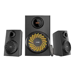 F&D F190X 2.1 Channel Multi Media Speakers (Black) | Wireless Bluetooth Speakers | Subwoofer Satellite Speakers, LED Display, USB, SD Card | Home Theatre | Speaker for Laptop, Pc & Mobile