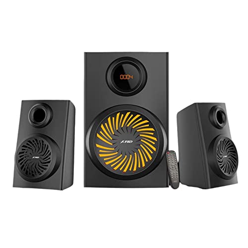 Image of F&D F190X 2.1 Channel Multi Media Speakers (Black) | Wireless Bluetooth Speakers | Subwoofer Satellite Speakers, LED Display, USB, SD Card | Home Theatre | Speaker for Laptop, Pc & Mobile