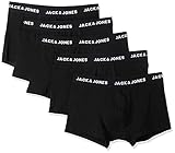 JACK & JONES JACHUEY TRUNKS 5 PACK NOOS Bóxer, Negro (Black Detail), Large (Pack de 5) para Hombre