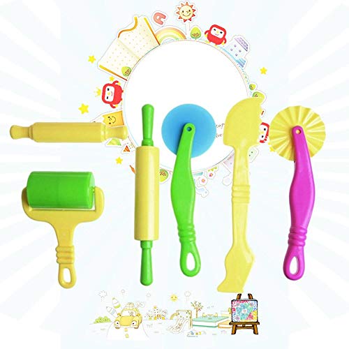 Comaie - Strumenti per argilla e plastilina, in plastica, modelli giocattolo per modellare, accessori per bambini, colorati, ultra-leggeri