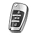 Produktbild OATSBASF Schlüsselhülle Geeignet für Audi,Autoschlüssel Hülle für A1 A3 A4 A6 Q3 Q5 Q7 S3 R8 TT Silicone TPU Schutzhülle (Silber-DD)