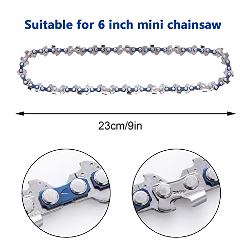 2 Pcs 6 Inch Chainsaw Blade, Mini Chainsaw Chain Replacement, Portable Cordless Electric Chainsaw Blade For Wood Branch Cutting #TOP1