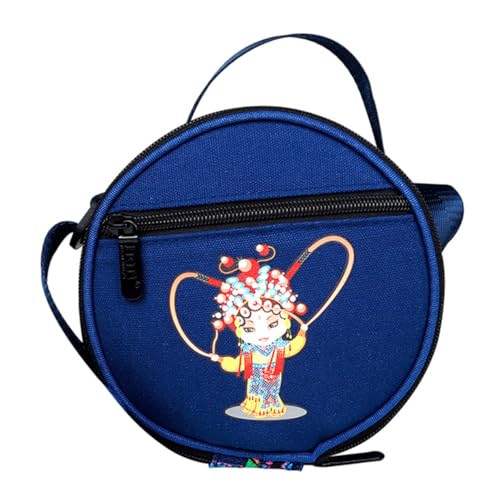 Sosoport 1Pc Ethnic Style Tongue Drum Bag Thickened Carrying Bag with Shoulder Strap Cute Traditional Chinese Drama Design Compact and Comfortable for Easy Transport