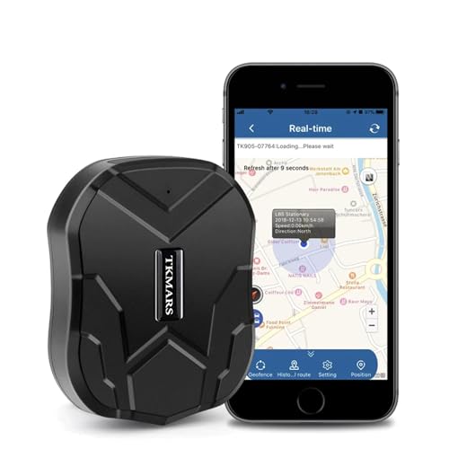Localizador GPS para Coche con Micrófono TKMARS Rastreador GPS sin Suscripción 90 días en Espera 5000mAh Magnética Impermeable Antirrobo App Gratuita GPS Tracker para Auto Moto Camión TK905