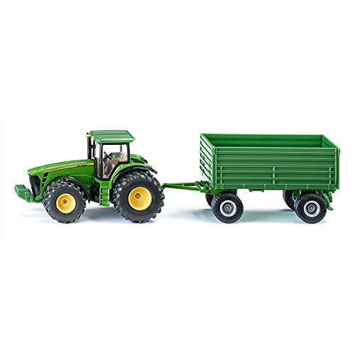 siku 1953, Tractor John Deere con remolque, 1:50, Metal/Plástico, Verde, Multifuncional