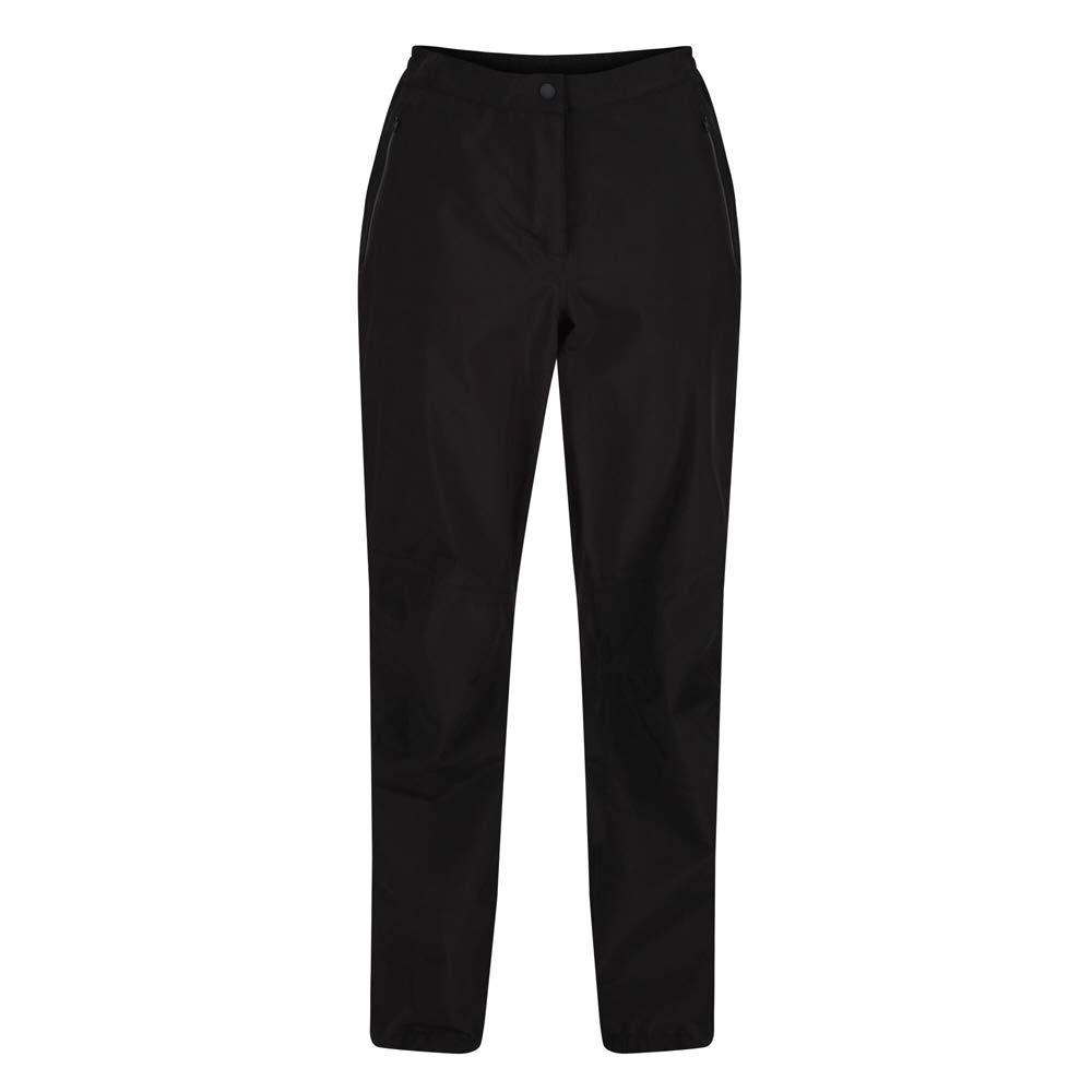 Regatta Womens Highton Waterproof Breathable Isotex 10000 Strech Unlined Over Trousers Overtrousers - Black, Small