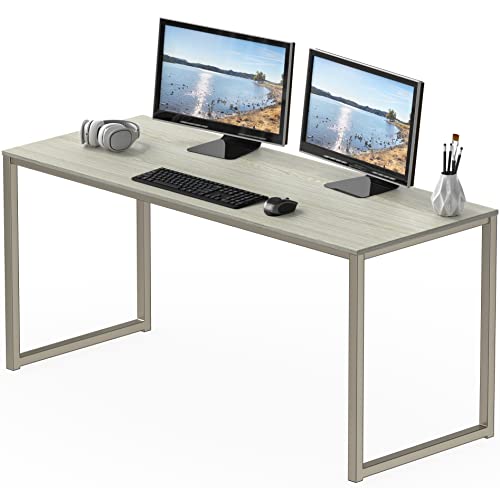 SHW Mission 55-Inch Home Office Computer Desk, Maple