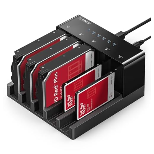 ORICO USB 3.0 to SATA 5 Bay Hard Drive Docking Station with Duplicator Offline Clone Function for 2.5 or 3.5in HDD, SSD Support 5X 16 TB(6558US3)