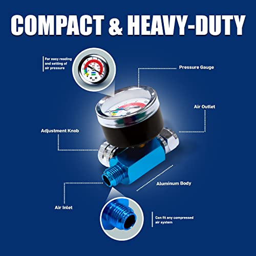 Le Lematec Ar-01 Air Compressor Regulator ¼ Npt. Air Pressure Regulator 0-150 Psi #TOP2
