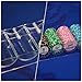 TEHAUX Lightweight Poker Chip Storage Box Acrylic Chip Rack Square Storage Bins Lids for Game
