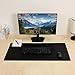 Leather Desk Pad,Wolaile 36x17 inch Large Mouse Pad,Waterproof Non-Slip Writing Desk Blotter,Computer Mat Desktop Protector for Office Home,Black