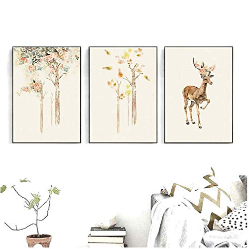 Peinture sur toile bleu moderne 50x70cm affiche murale decorative sans cadre
