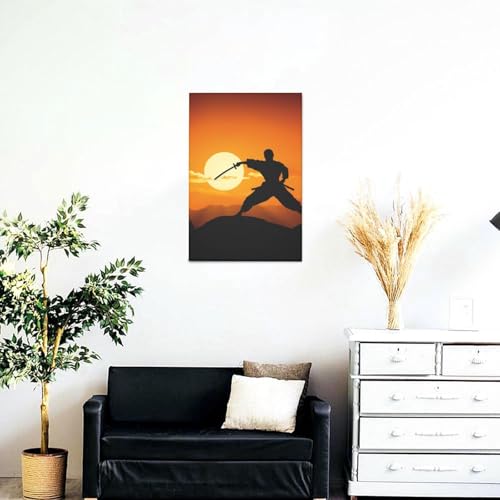 Toile karaté motif soleil idée cadeau originale pour fan d'art martial - 3