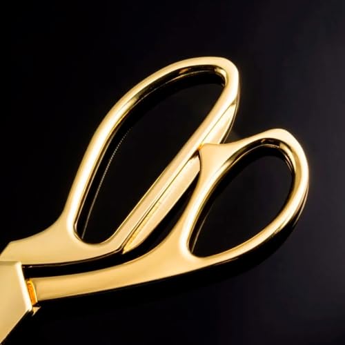 Tesoura Alfaiate De Costura Profissional Tecido Dourada Aço