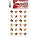 Zeus Party Sticker Stelline Rosse e Oro Glitter