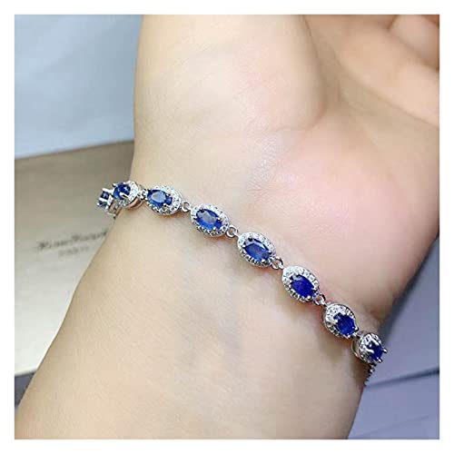 Pulseras de espinela OwKay joyería un regalo memorable de cadena facetada ovalada 3
