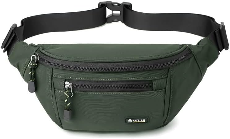 Riñonera para hombres y mujeres, bolsa de hombro cruzada con 4 bolsillos, bolsa de cintura, bolsa para cinturón para viajes, caminar, correr,