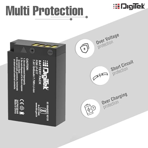 Image of DIGITEK LP E17 Lithium-ion Rechargeable Battery Pack for DSLR Camera, Compatibility - EOS 750D, EOS 760D, EOS 800D, EOS 77D & More