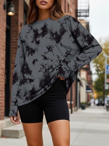 Image of Trendy Queen Womens Oversized Long Sleeve Shirts Fall Tops 2026 Basic Tees