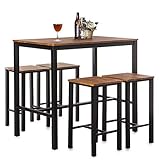 Il design moderno è caratterizzato da finitura noce e struttura in metallo nera per renderlo il fulcro in qualsiasi ambiente