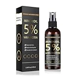 5% Minoxidil Hair & Beard Growth Spray with Biotin for Men & Women, Hair Regrowth, Treatment for Hair Loss & Thinning, for Stronger Thicker Fuller Healthier Hair, for All Hair Types (3.38 oz, Black)