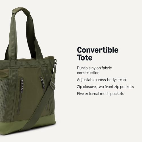 Image of Amazon Essentials Unisex Adults' Convertible Nylon Backpack Tote with Adjustable Straps for Men and Women