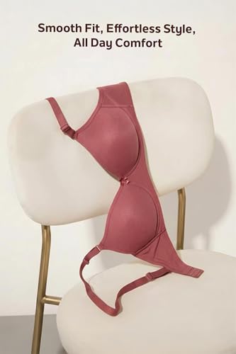 Image of Van Heusen Women's Cotton T-Shirt Bra|16 Hour Comfort|Everyday Bra|Breathable Perforated Cups|Anti Bacterial Tech|Sweat Absorbent|Padded|Wireless|Coverage|No Slip Soft Straps|Detachable Straps
